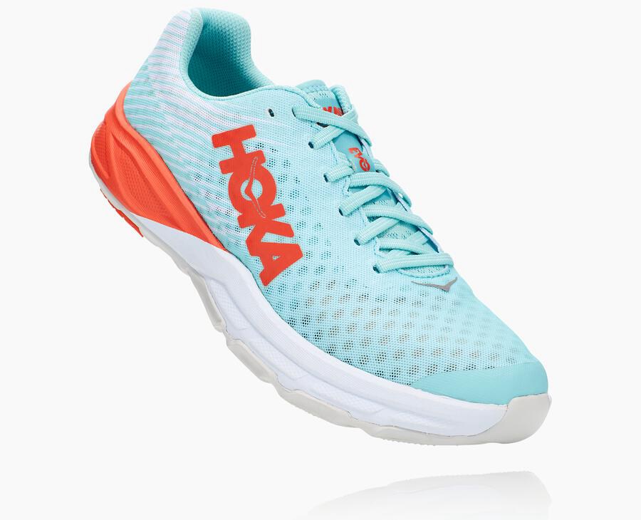 Running Shoes Womens - Hoka One One EVO Carbon Rocket - Blue - NHGAYCQ-90